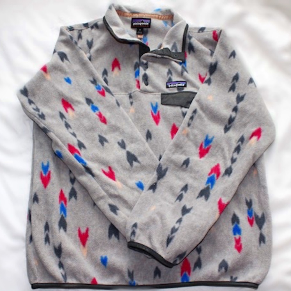 Grey Pattered Patagonia Pullover